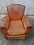 old french club chair
